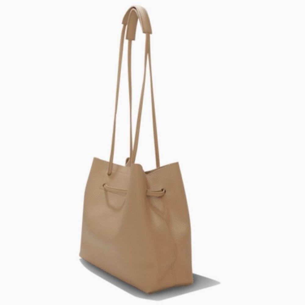 8 Other Reasons Tan Vegan Pebbled Leather Slouchy Crossbody Bucket Tote Bag NWT